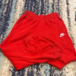 Nike Kids Red Sweat Fleece Joggers